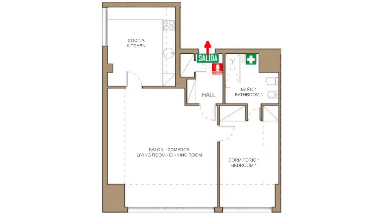 Apartment 1 Bedroom 1 Bathroom Furnished - Justicia - Incredible Views - Mintystay Madrid